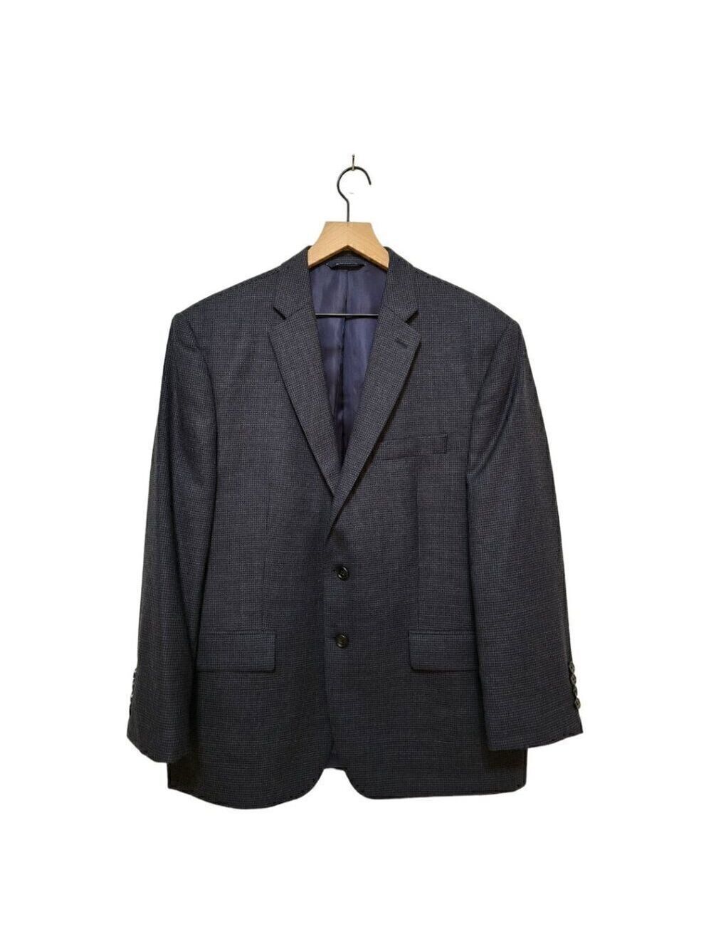 Ralph Lauren Mini Houndstooth Wool Single Breasted Blazer Sz 42S
